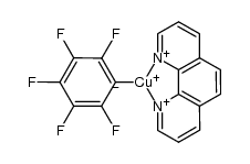 (1,10-phenanthroline)pentafluorophenylcopper structure