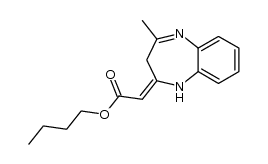 butoxy-carbonylmethylene-2 methyl-4 benzodiazepine-1,5 Structure