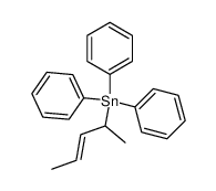 (E)-(pent-3-en-2-yl)(triphenyl)stannane结构式