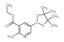 5-(乙氧基羰基)-6-甲基吡啶-3-硼酸频那醇酯结构式