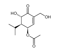5β-Acetoxy-3α,7-dihydroxy-carvotanacetone Structure