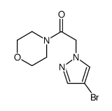 1-(4-吗啉)-2-(4-溴-1H-吡唑-1-基)乙酮结构式