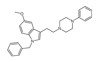 1-benzyl-5-methoxy-3-[2-(4-phenylpiperazin-1-yl)ethyl]indole Structure
