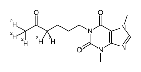 3,7-dimethyl-1-(4,4,6,6,6-d5-5-oxohexyl)-1H-purine2,6(3H,7H)-dione结构式