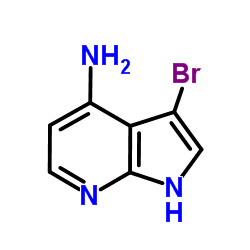 3-溴-1H-吡咯并[2,3-b]吡啶-4-胺结构式