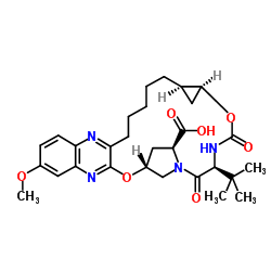 (33R,35S,91R,92R,5S)-5-(叔丁基)-17-甲氧基-4,7-二氧基-2,8-二氧基-6-氮杂-1(2,3)-喹恶啉-3(3,1)-吡咯烷-9(1,2)-环丙烷环己基-35-羧酸图片