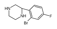 (S)-2-(2-溴-4-氟苯基)哌嗪结构式