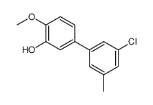 5-(3-chloro-5-methylphenyl)-2-methoxyphenol结构式