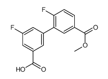 3-fluoro-5-(2-fluoro-5-methoxycarbonylphenyl)benzoic acid Structure