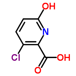 3-氯-6-羟基-2-吡啶甲酸结构式
