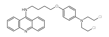 N-(4-(4-(Bis(2-chloroethyl)amino)phenoxy)butyl)-9-acridinamine结构式
