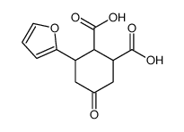 3-(furan-2-yl)-5-oxocyclohexane-1,2-dicarboxylic acid Structure