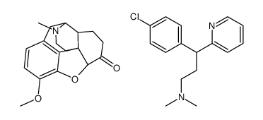 (4R,4aR,7aR,12bS)-9-methoxy-3-methyl-1,2,4,4a,5,6,7a,13-octahydro-4,12-methanobenzofuro[3,2-e]isoquinoline-7-one,3-(4-chlorophenyl)-N,N-dimethyl-3-pyridin-2-ylpropan-1-amine Structure