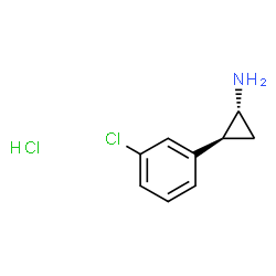 trans-2-(3-Chlorophenyl)cyclopropan-1-amine hydrochloride Structure