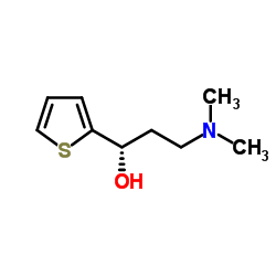 (S)-(-)-N,N-二甲基-3-羟基-3-(2-噻吩基)丙胺结构式