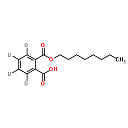 邻苯二甲酸单辛酯-d4结构式