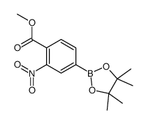 methyl 2-nitro-4-(4,4,5,5-tetramethyl-1,3,2-dioxaborolan-2-yl)benzoate结构式