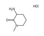 3-氨基-1-甲基哌啶-2-酮盐酸盐结构式