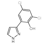 2,4-DICHLORO-6-(1H-PYRAZOL-3-YL)PHENOL structure