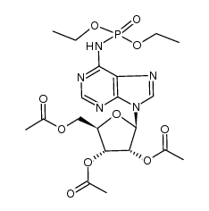 2',3',5'-tri-O-acetyladenosine 6-N-[O,O-diethyl phosphoramidate] Structure