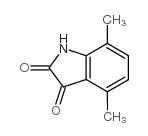 4,7-二甲基吲哚啉-2,3-二酮结构式