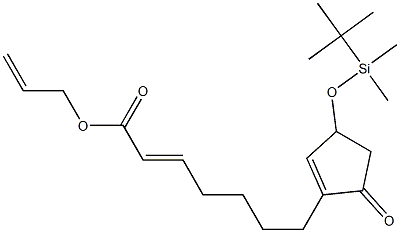 (E)-allyl 7-(3-((tert-butyldimethylsilyl)oxy)-5-oxocyclopent-1-en-1-yl)hept-2-enoate结构式