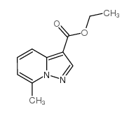 7-甲基吡唑并[1,5-a]吡啶-3-羧酸乙酯结构式