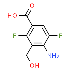 Benzoic acid, 4-amino-2,5-difluoro-3-(hydroxymethyl)- (9CI) Structure