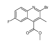 2-bromo-4-carbomethoxy-6-fluoro-3-methylquinoline Structure