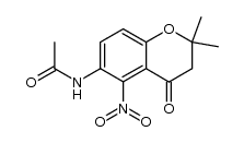 N-(2,2-dimethyl-5-nitro-4-oxochroman-6-yl)acetamide结构式