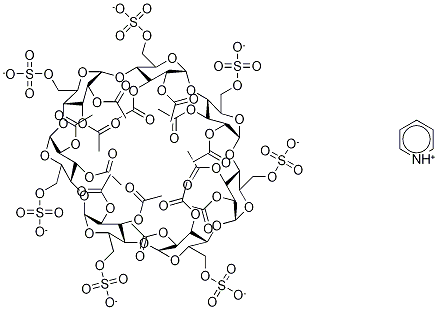 庚基(6-O-磺基)-β-环糊精十四烷基乙酸七吡啶鎓盐图片