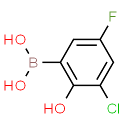 3-Chloro-5-fluoro-2-hydroxyphenylboronic acid Structure