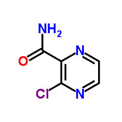 3-Chloro-2-pyrazinecarboxamide Structure