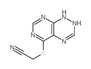 Acetonitrile,2-[(1,2-dihydropyrimido[5,4-e]-1,2,4-triazin-5-yl)thio]- Structure