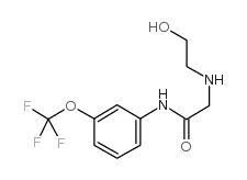 2-(2-羟基乙基氨基)-n-(3-(三氟甲氧基)苯基)乙酰胺结构式