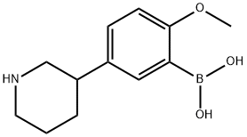 2-Methoxy-5-(piperidin-3-yl)phenylboronic acid Structure
