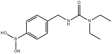 4-(二乙氨基甲酰氨基甲基)苯基硼酸结构式