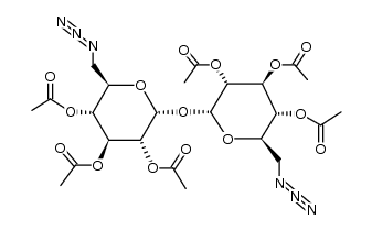 2,3,4-tri-O-acetyl-6-azido-6-deoxy-α-D-glucopyranosyl-(1→1)-2,3,4-tri-O-acetyl-6-azido-6-deoxy-α-D-glucopyranoside Structure