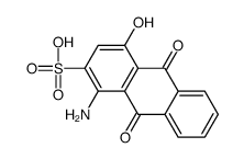 1-amino-9,10-dihydro-4-hydroxy-9,10-dioxoanthracene-2-sulphonic acid structure