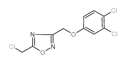 5-氯甲基-3-[(3,4-二氯苯氧基)甲基]-1,2,4-噁二唑结构式