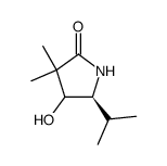 2-Pyrrolidinone,4-hydroxy-3,3-dimethyl-5-(1-methylethyl)-,(5S)-(9CI)结构式