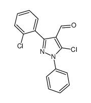 5-CHLORO-3-(2-CHLOROPHENYL)-1-PHENYL-1H-PYRAZOLE-4-CARBOXALDEHYDE picture