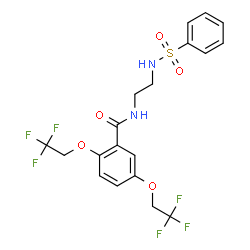 N-(2-[(PHENYLSULFONYL)AMINO]ETHYL)-2,5-BIS(2,2,2-TRIFLUOROETHOXY)BENZENECARBOXAMIDE结构式