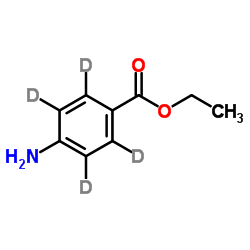氨基苯甲酸乙酯-D4结构式