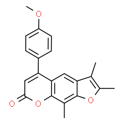 5-(4-methoxyphenyl)-2,3,9-trimethylfuro[3,2-g]chromen-7-one Structure