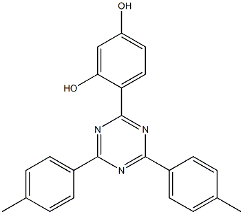 2-(2,4 -二羟基苯基)- 4,6-二(4-甲基苯基)-三嗪结构式