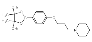 4-(3-(哌啶-1-基)丙氧基)苯基硼酸频哪醇酯结构式