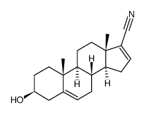 3β-hydroxy-androsta-5,16-diene-17-carbonitrile结构式