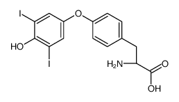 (2S)-2-amino-3-[4-(4-hydroxy-3,5-diiodophenoxy)phenyl]propanoic acid Structure