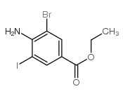 3-溴-4-氨基-5-碘苯甲酸乙酯结构式